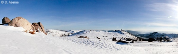 mont lozere sous la neige